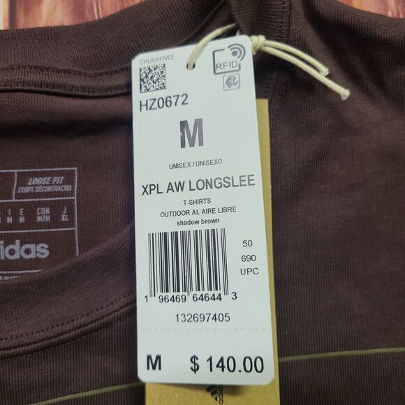 Adidas Long Sleeve Shirt Mens Medium Terrex x And Wander Brown HZ0672 XPL AW - Picture 7 of 13